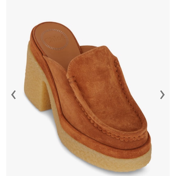 CHLOÉ
Jamie Ochre Suede Platform Mule, 80mm - Picture 4 of 5